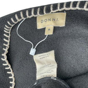 Donni. Whipstitched Black Polar Fleece Vest Size M