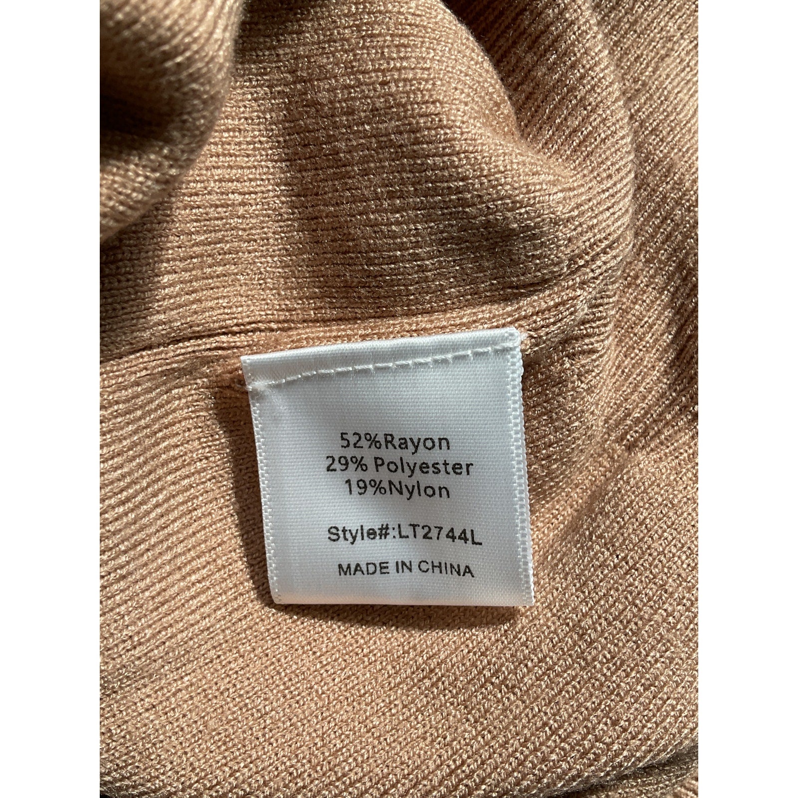 Line & Dot 'Favorite' Tan Off Shoulder Sweater Size S