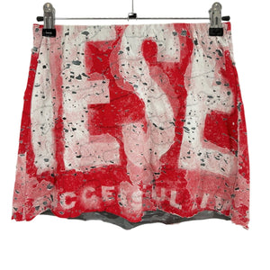 Diesel Distressed Red Hunt Mini Skirt Size XS