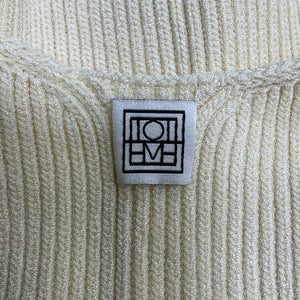 Toteme Ribbed Beige Scoop Neck Tank Top Size M