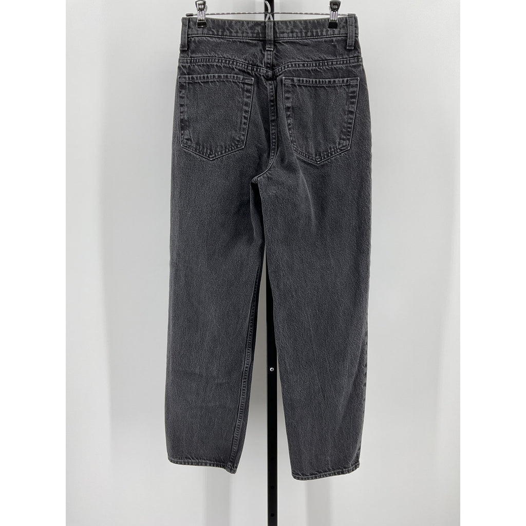 Mother Snacks! High Waisted Double Black Cotton Stack Hover Denim Jean Size 27