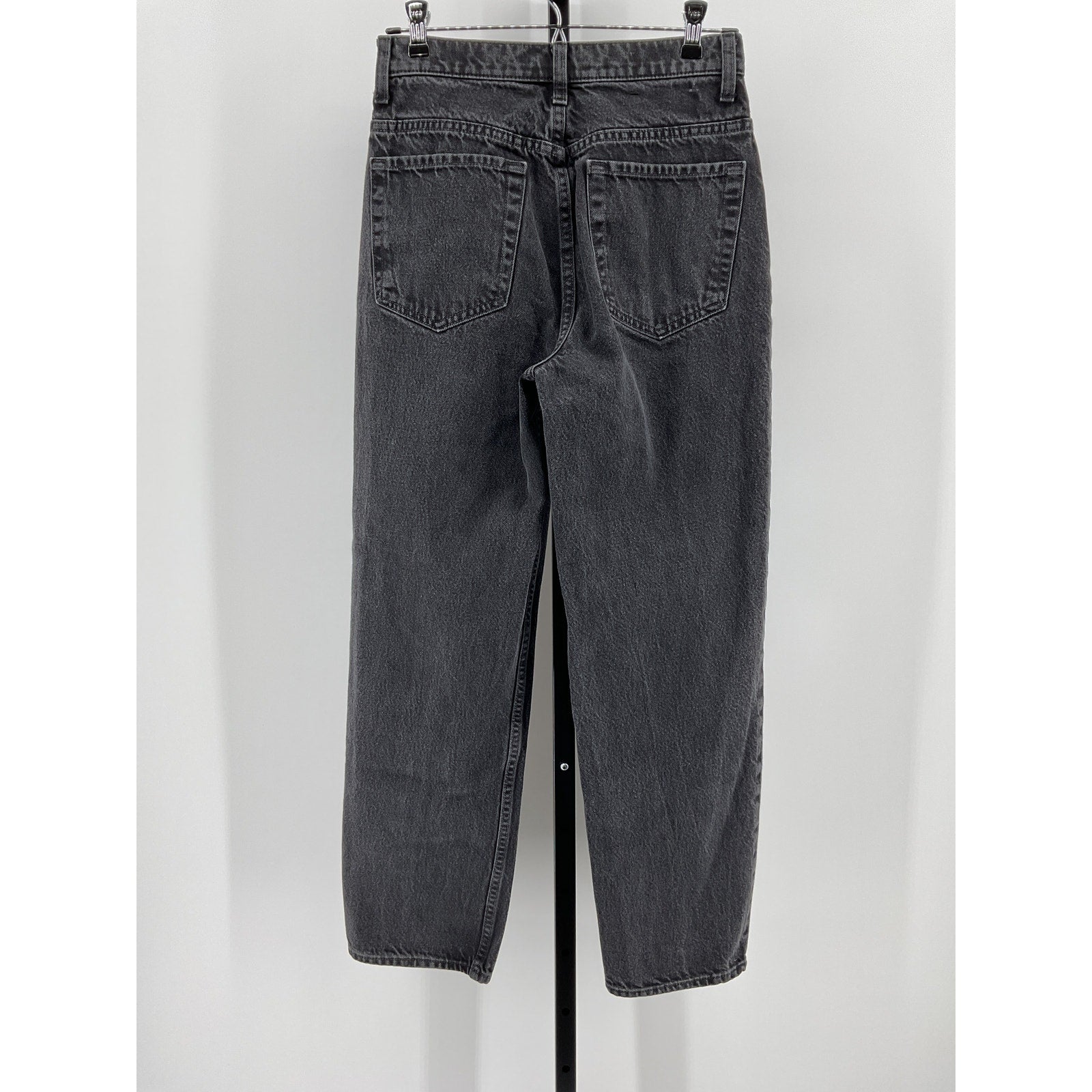 Mother Snacks! High Waisted Double Black Cotton Stack Hover Denim Jean Size 27