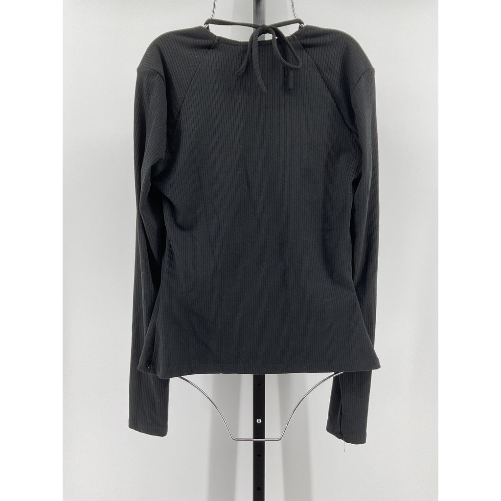 Jonathan Simkhai 'Merritt' Black Spandex Long Sleeve Top Size M - NWT