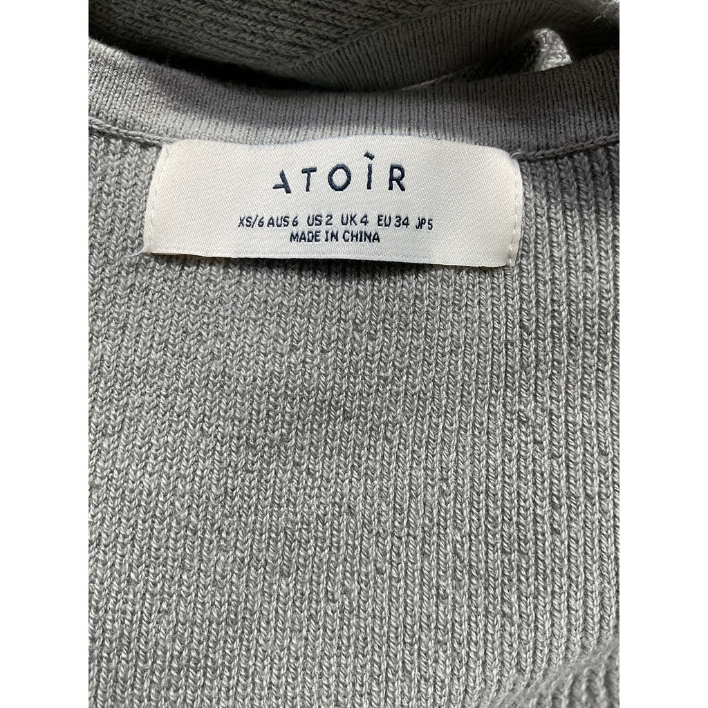 Atoir 'Ellington' Grey Cut Out Back Vent Dress Size XS
