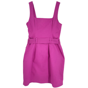 L'Agence Belted Magenta Button-Front Dress Size 2