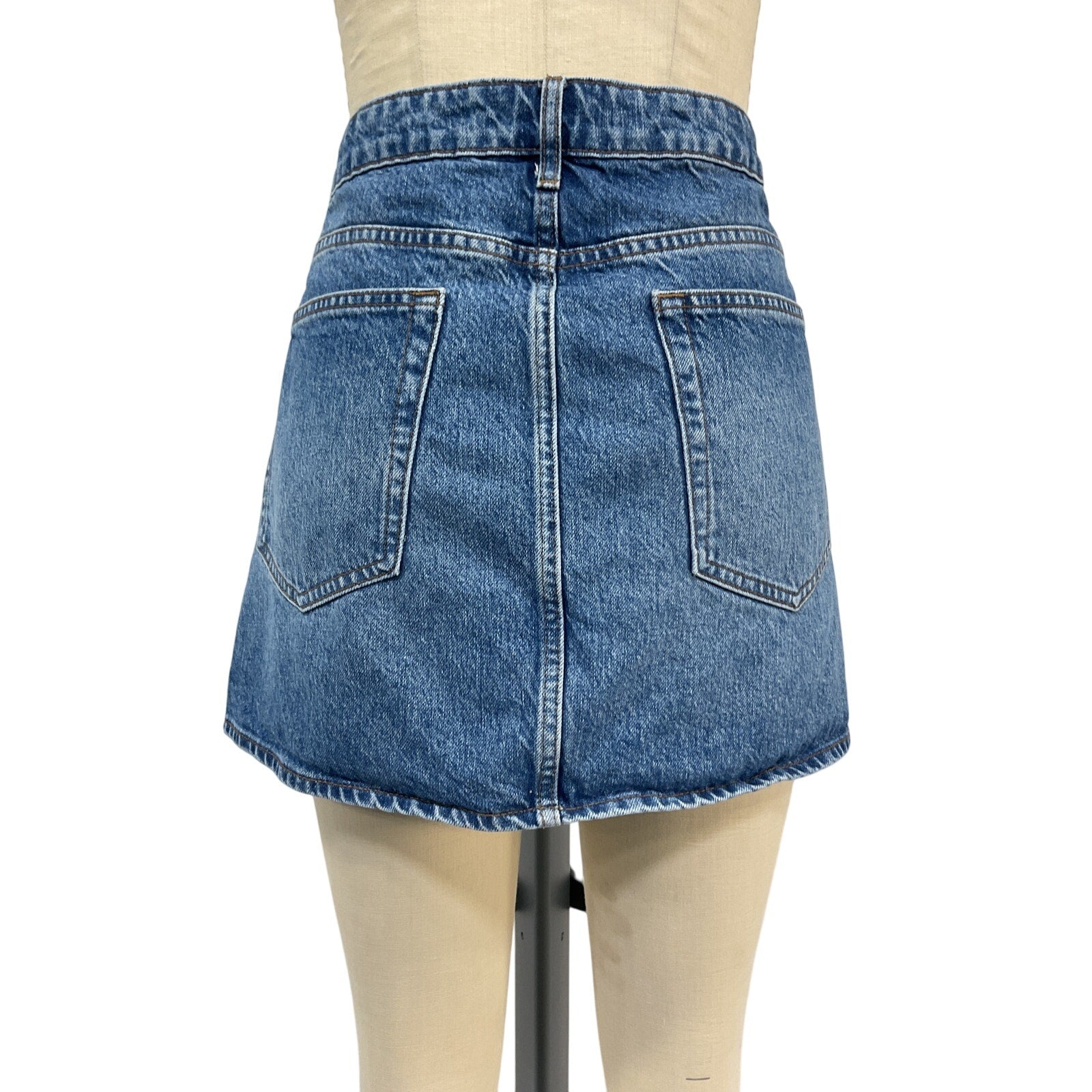 Reformation 'Hazel' Blue Cotton Denim Mini Skirt Size 32