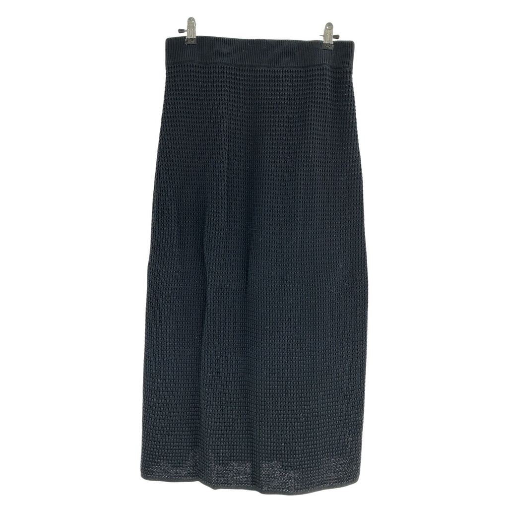 Loulou Studio 'Manta' Black Cotton Midi Skirt Size L