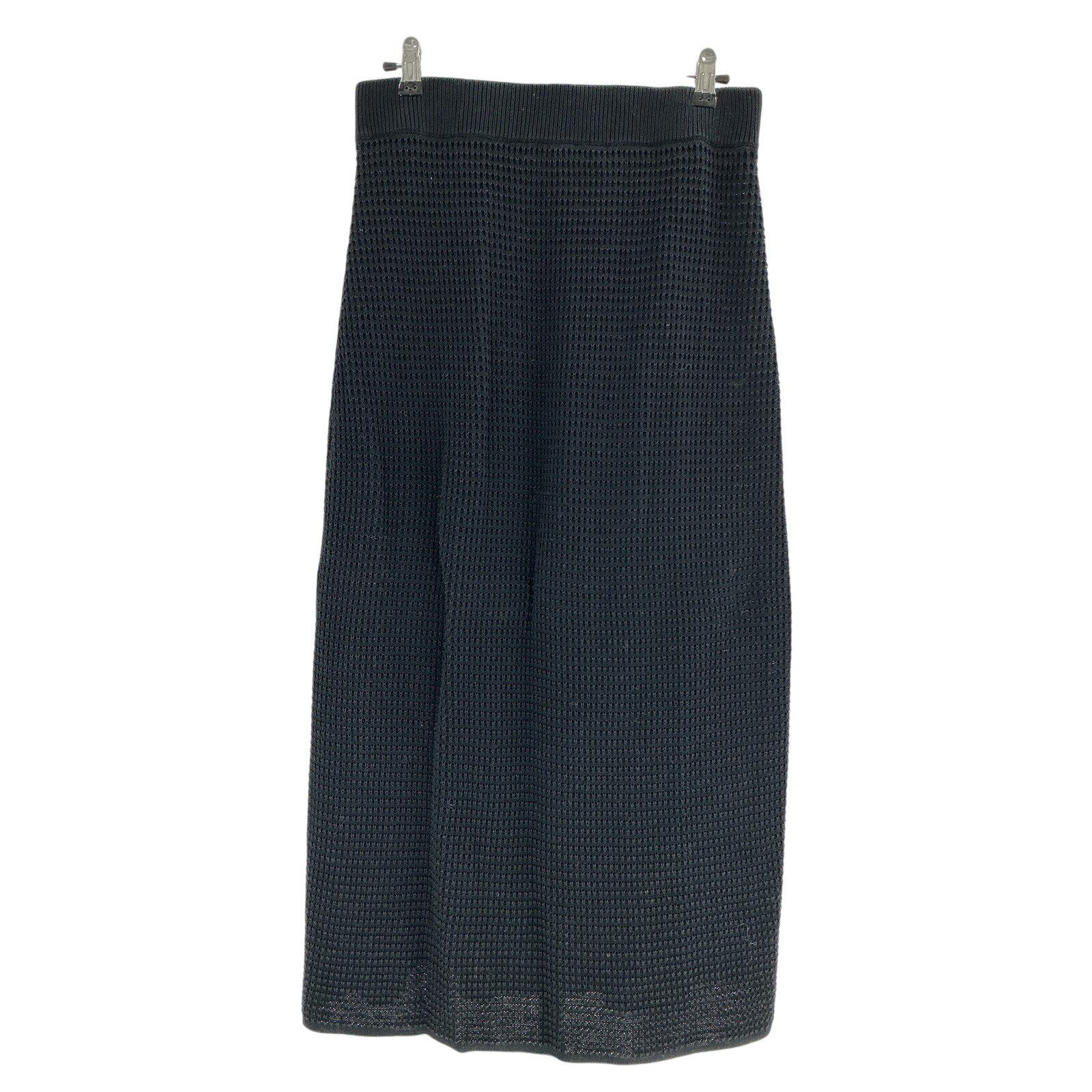 Loulou Studio 'Manta' Black Cotton Midi Skirt Size L