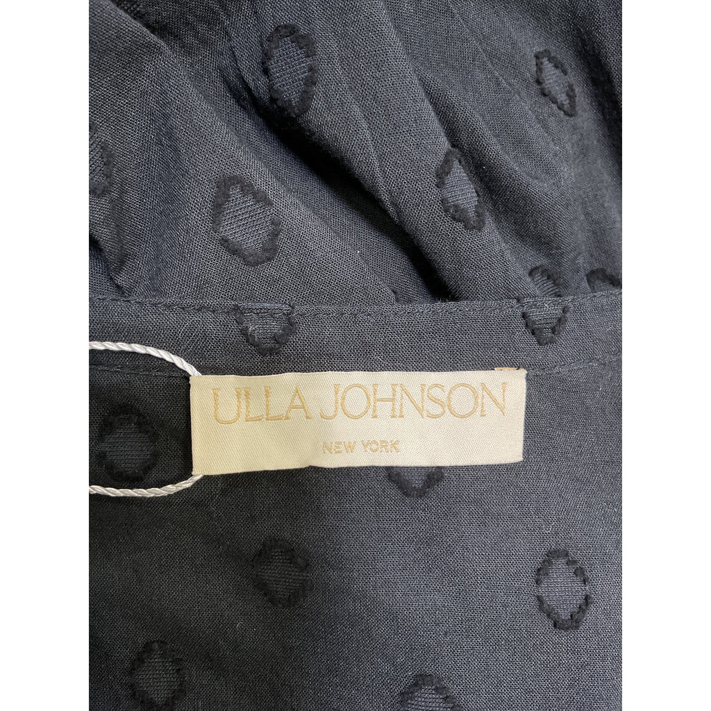 Ulla Johnson 'Luisa' Black Cotton Dotted Midi Skirt Size 0