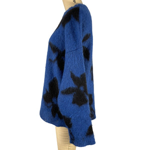Saint Laurent Floral Blue Noir Ninetys Sweater Size S