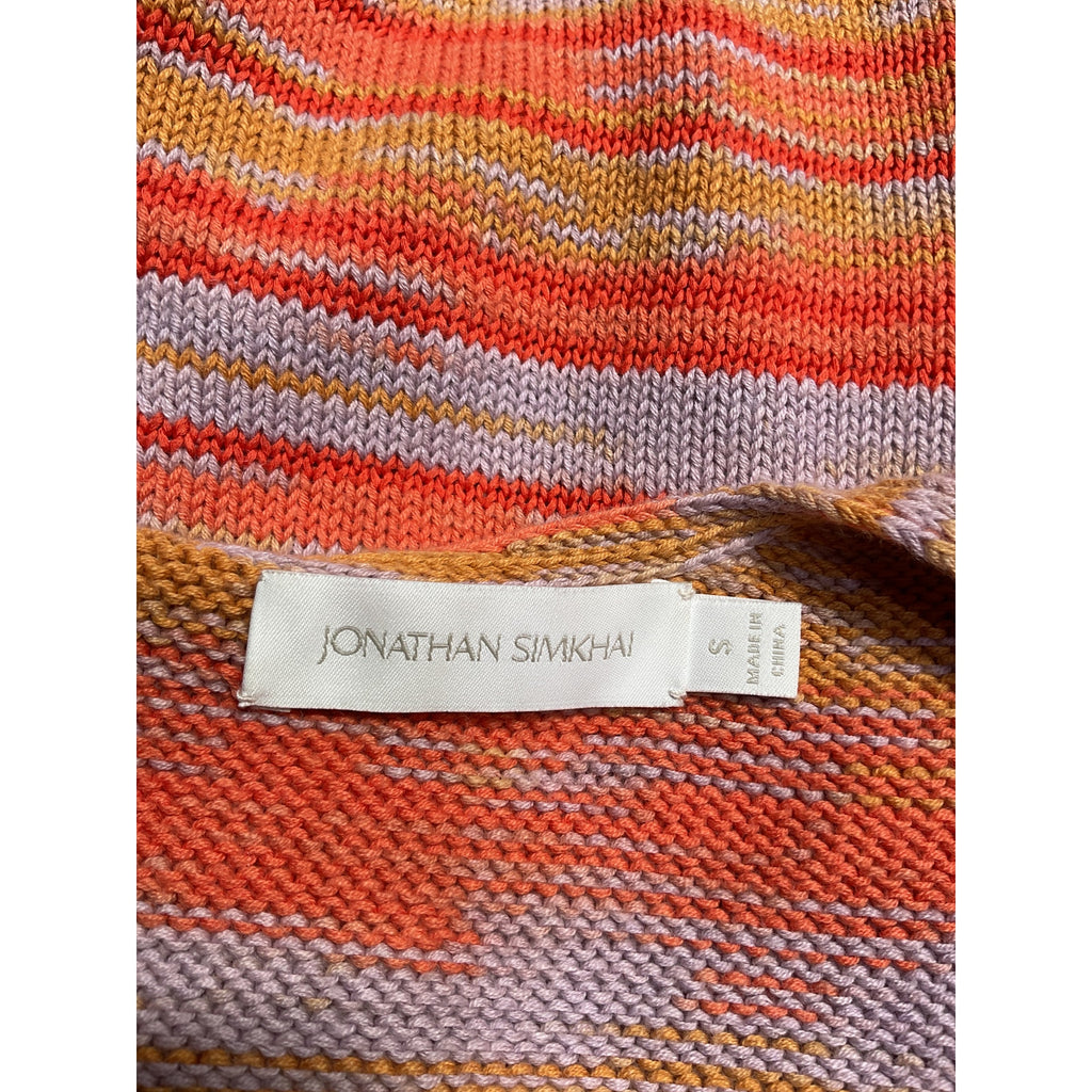Simkhai Avani Space Dye Orange Cotton Cut Out Tank Size S