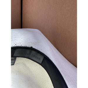 Janessa Leone 'Zoe' Tan Packable Straw Hat Size S