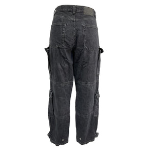 Grlfrnd Utility Black Lex Cargo Denim Jeans Size 28
