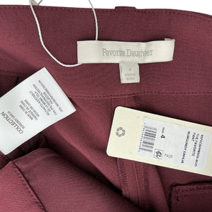Favorite Daughter Tailored Burgundy Wide-Leg Pants Size 4