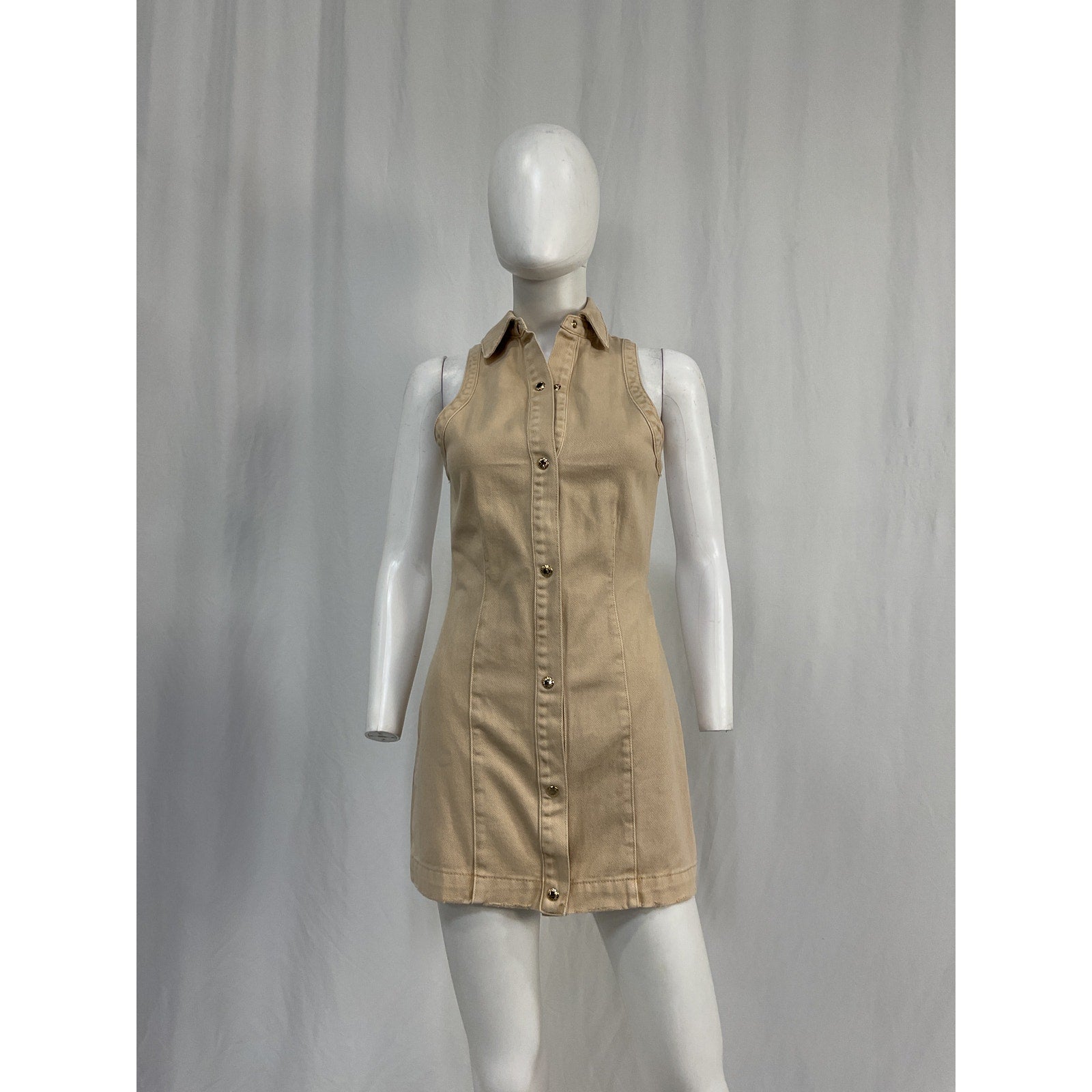 Ser.O.Ya 'Gemma' Beige Cotton Dress Size XS - NWT
