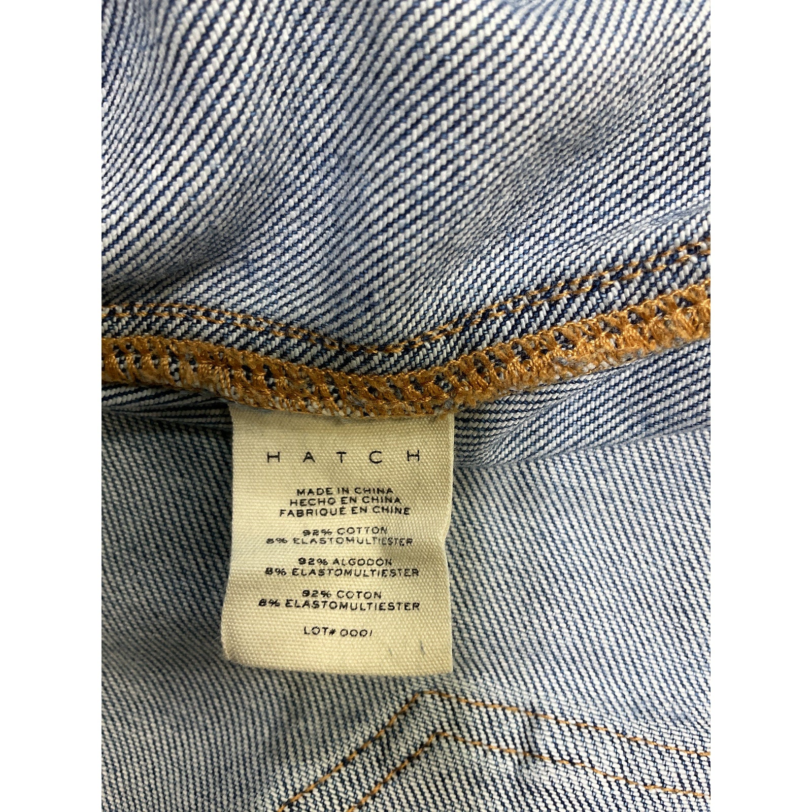 Hatch 'The Denim' Blue Cotton  Maternity Overall Denim Jean Size S