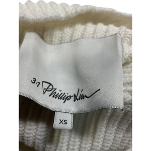 3.1 Phillip Lim Chunky Ivory Side Tie Turtleneck Sweater Vest Size XS