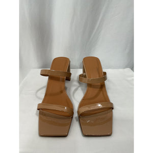 By Far 'Tanya' Tan Open Toe Slip On Sandals Size 9 - NWT