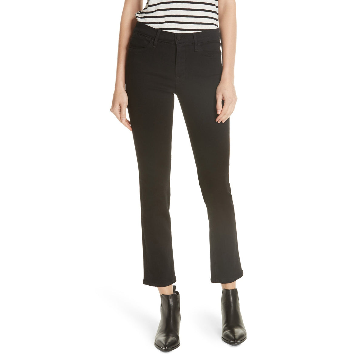 Frame Classic Black Le High Straight Denim Jeans Size 23