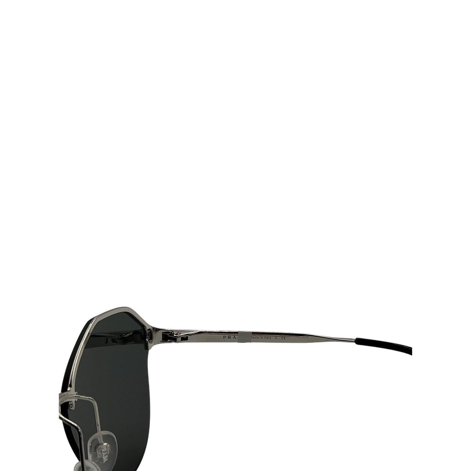 Prada 66mm Black Metal Butterfly Sunglasses Size OS