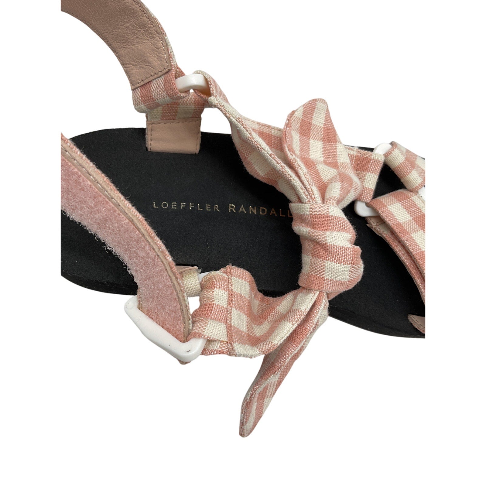 Loeffler Randall 'Maisie' Pink Cotton Platform Sandals Size 6.5