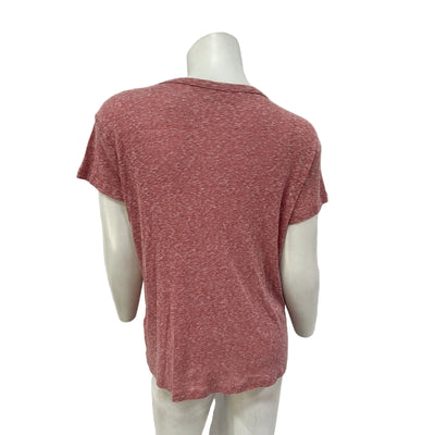 Zadig & Voltaire 'Walk Amour' Pinnk Short Sleeve Tee Size M
