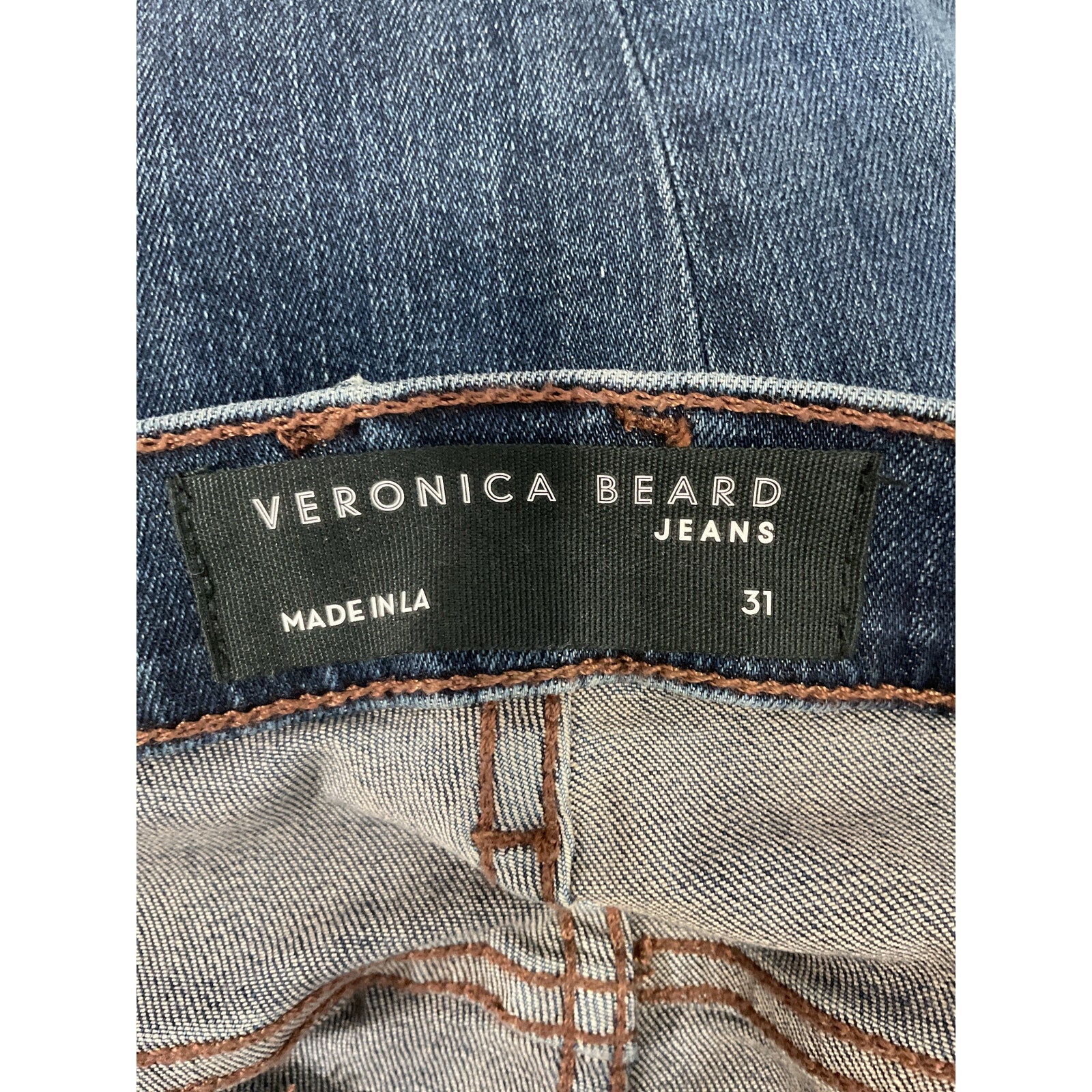 Veronica Beard 'Debbie' Blue Skinny-Ankle Denim Jean Raw Hem Size 31