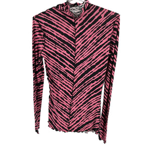 Proenza Schouler Diagonal Pink Tie Dye Jersey Turtleneck Size S
