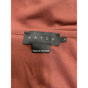 Hatch Minimalist Cinnamon Longsleeve Rib Dress Size 2