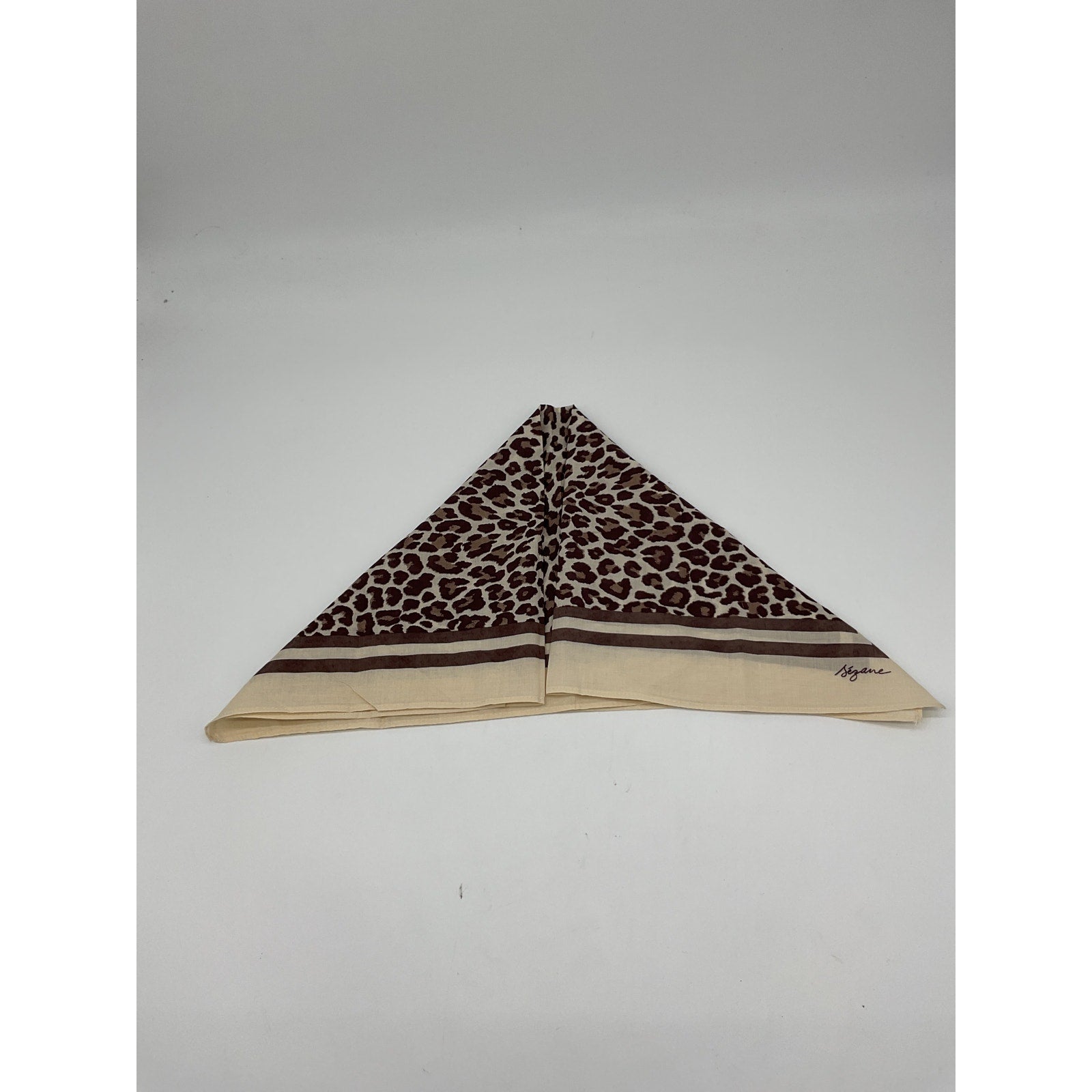 Sézane Brown Cotton Scarf Size OS