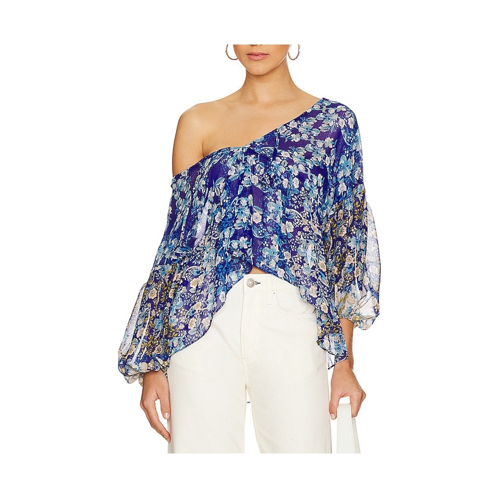 Misa Los Angeles 'Joa' Blue Voile Top Size XS - NWT