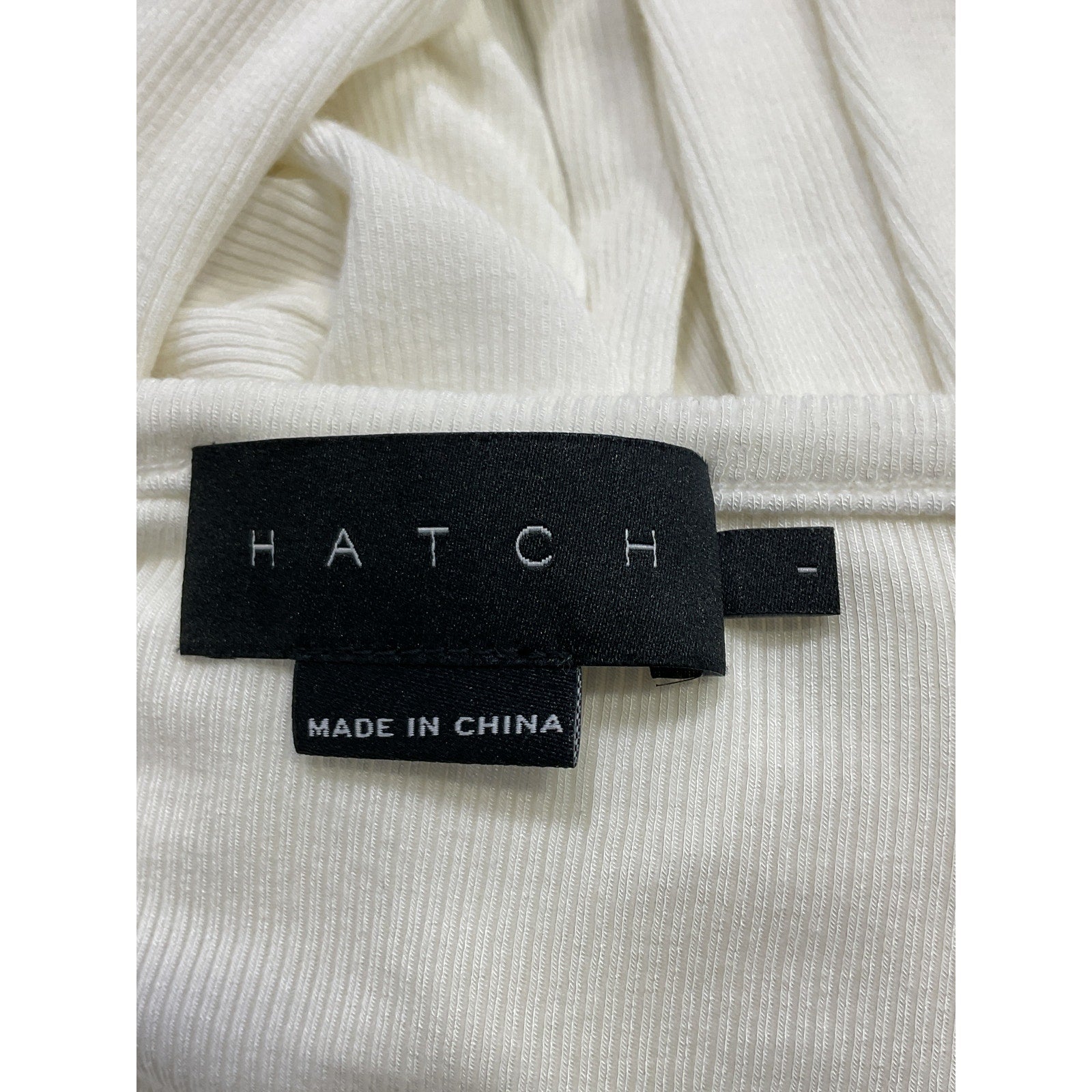 Hatch 'The Softest' White Rib Nursing Henley V Neck Top Size 1