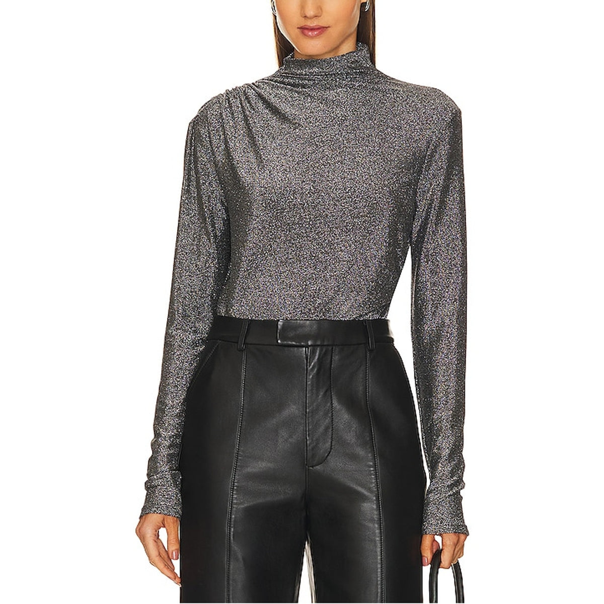 Veronica Beard 'Mylie' Black Mockneck Top Size S