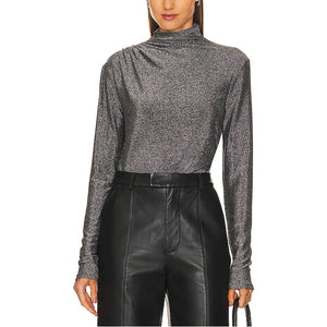 Veronica Beard 'Mylie' Black Mockneck Top Size S