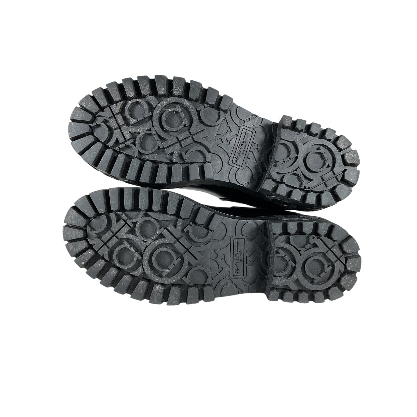 Ferragamo 'Varsi' Black Leather Chelsea Lug Bootie Size 6.5