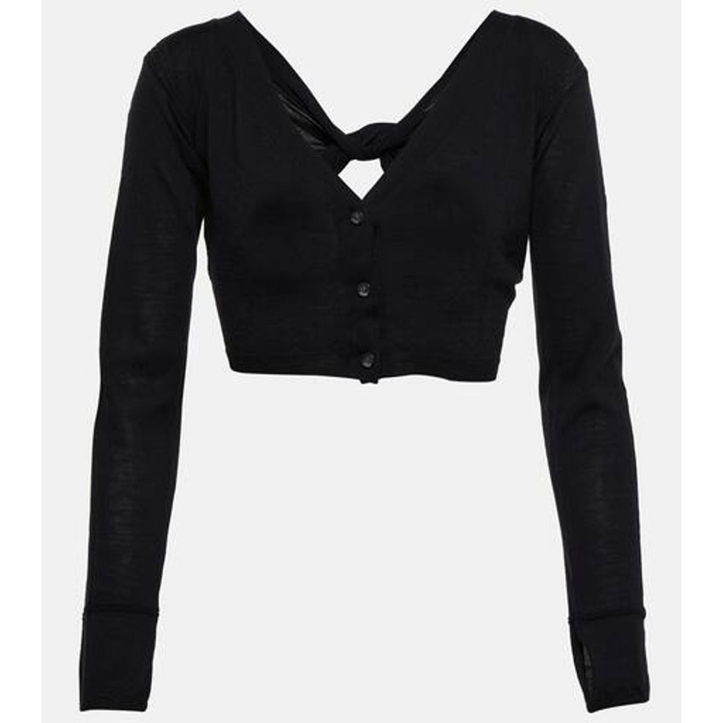 Jacquemus 'Le' Black Wool Cardigan Soli Wool-Blend Cardigan Size 38 - NWT
