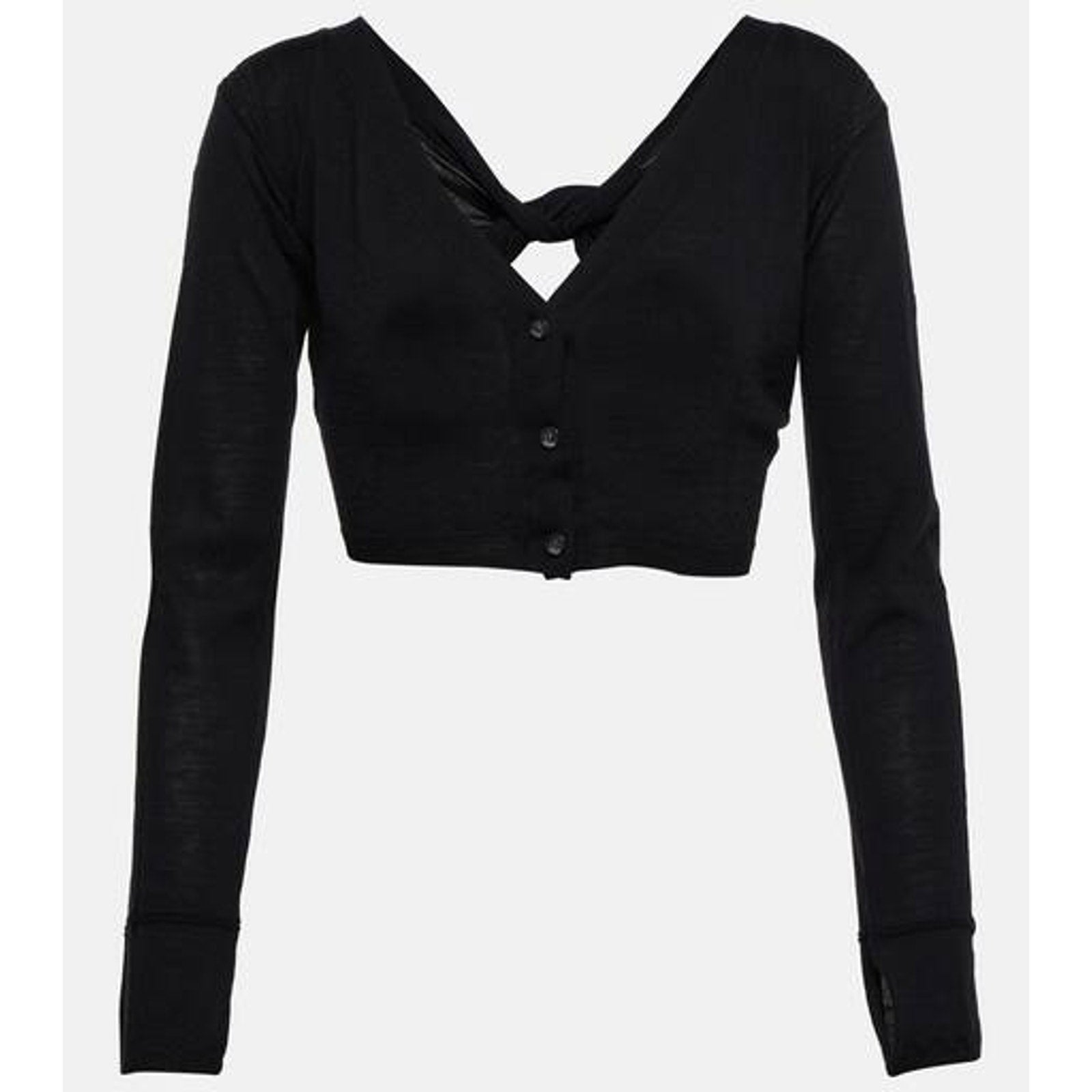 Jacquemus 'Le' Black Wool Cardigan Soli Wool-Blend Cardigan Size 38 - NWT