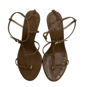 Khaite Strappy Soft Coffee Jones Leather Sandals Size 36 / US 6