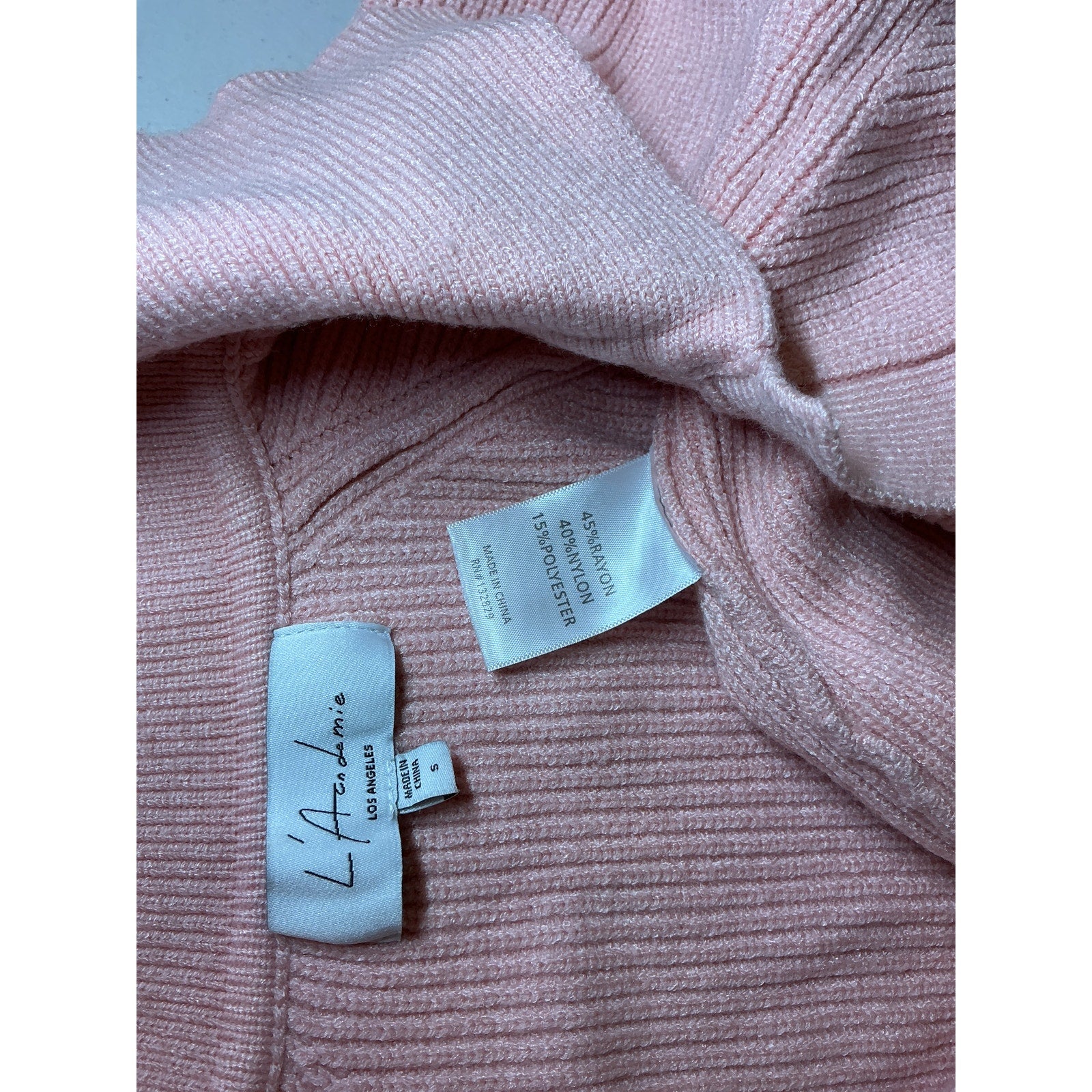 L'Academie 'Harvey' Pink Rayon Pullover Size S