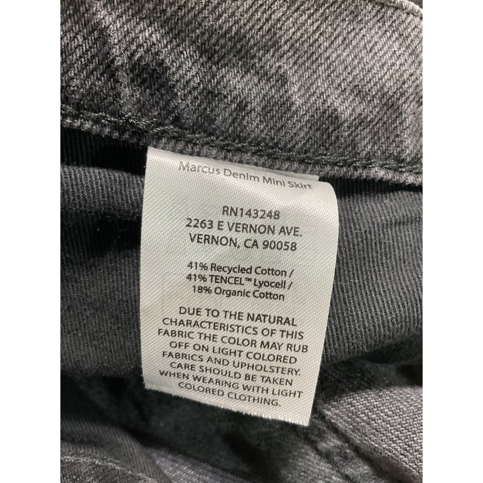 Reformation 'Marcus' Black Denim Mini Skirt Size 28