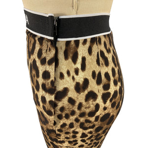 Dolce And Gabbana Sleek Leopard Elastic Waist Leggings Size 36