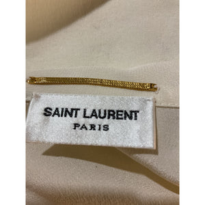 Saint Laurent Luxe Cream Button Front Blouse Size FR 34 / US 2