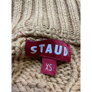 Staud 'Hampton' White Long Sleeve Half Zip Sweater Size XS