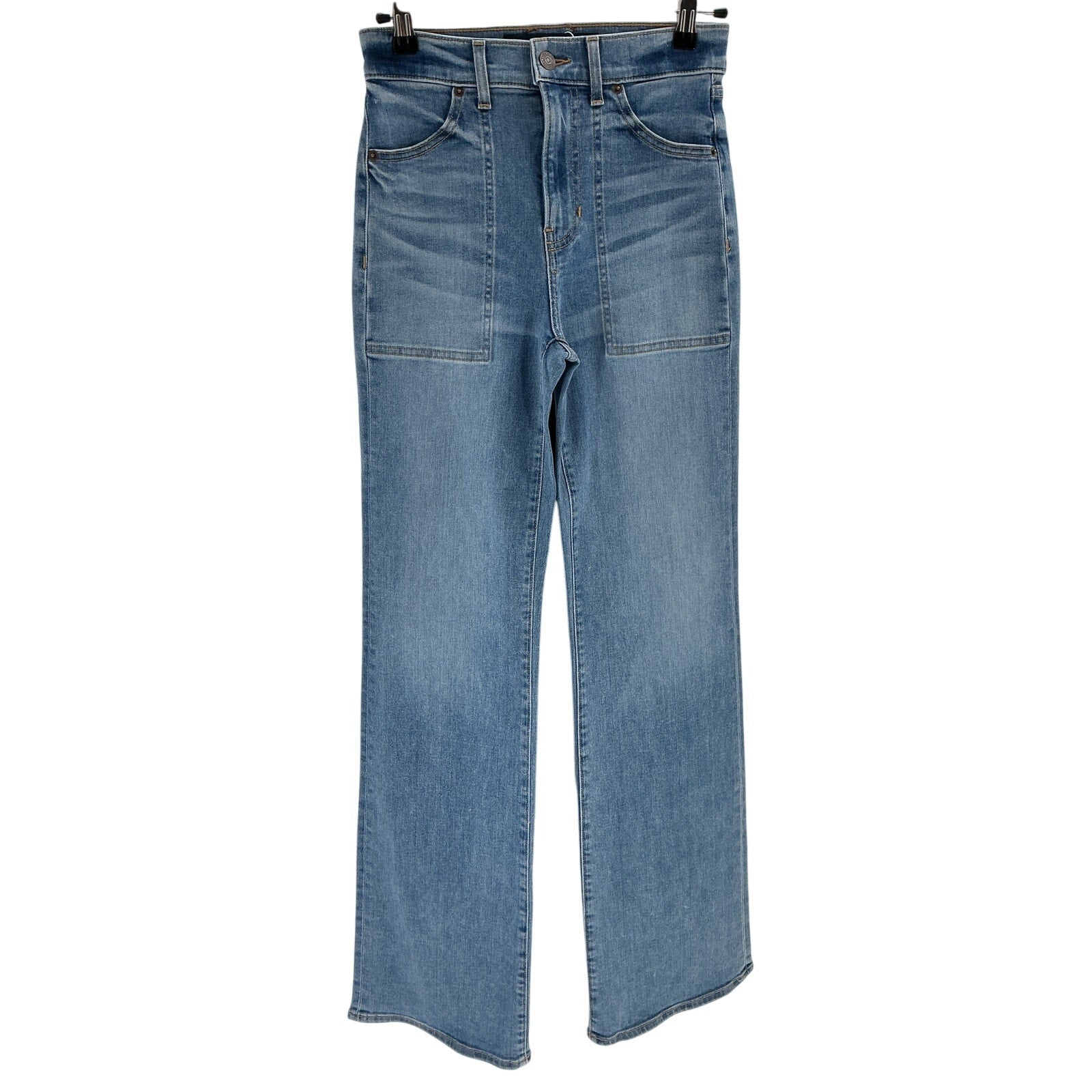 Veronica Beard Crosbie Blue Cotton Wide Leg Denim Jean Size 27