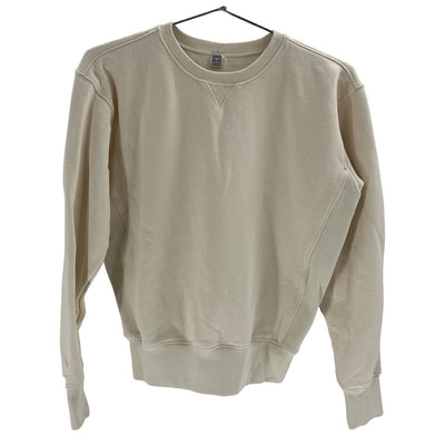 Toteme Organic Cotton Cream Crewneck Sweatshirt Size M