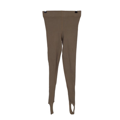 Donni Ribbed Brown Stirrup Leggings Size XS