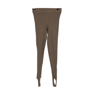 Donni Ribbed Brown Stirrup Leggings Size XS
