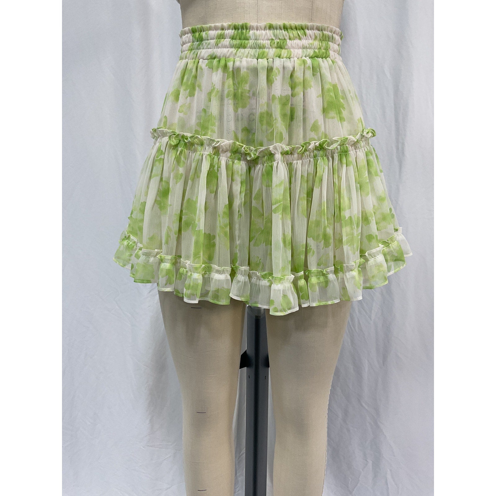Misa Los Angeles 'Marion' Green Polyester Skirt Size M