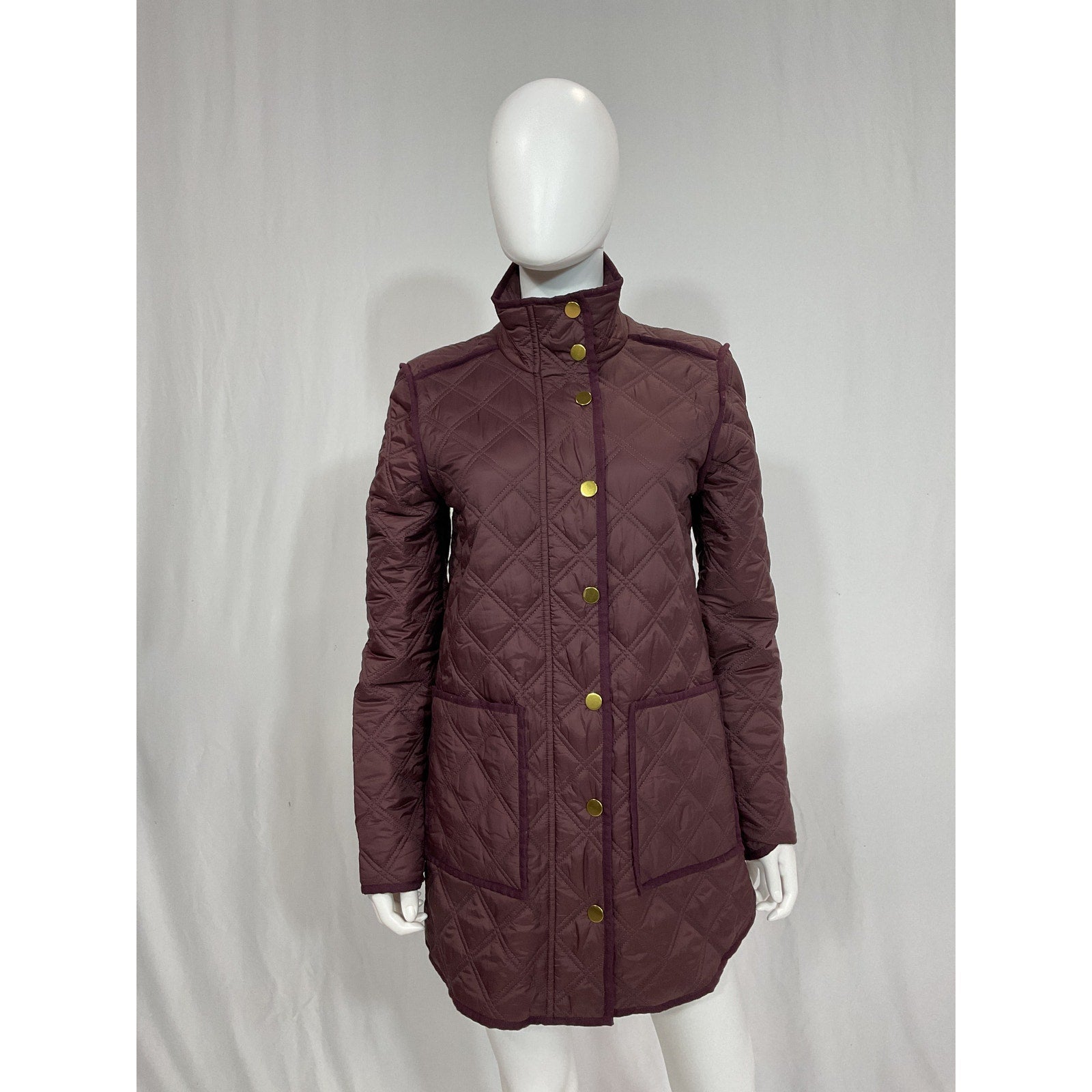Veronica Beard 'Inigo' Red Quilted Longline Jacket Size XS
