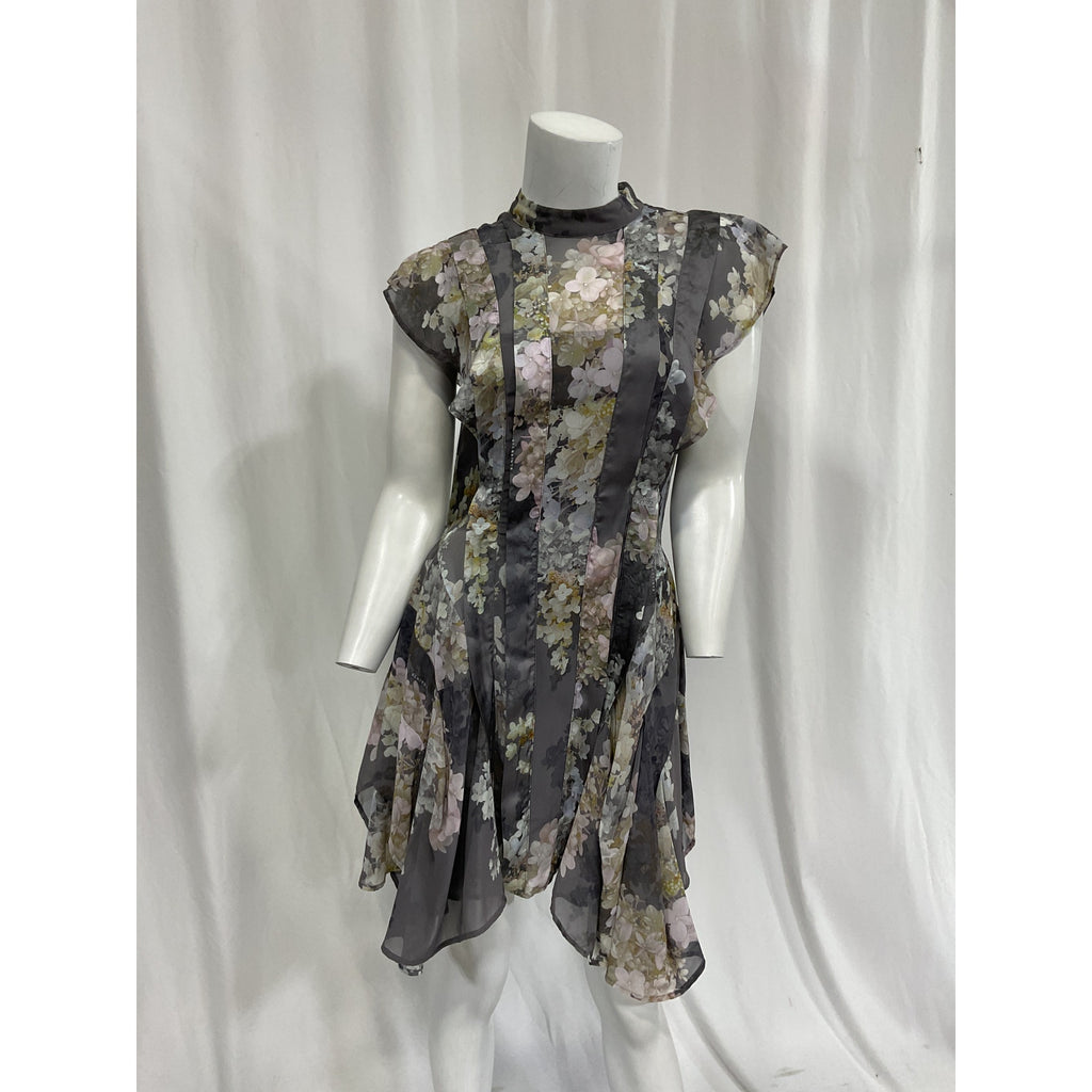 Allsaints 'Freya Venetia' Gray Midi Dress Size 0